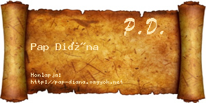 Pap Diána névjegykártya